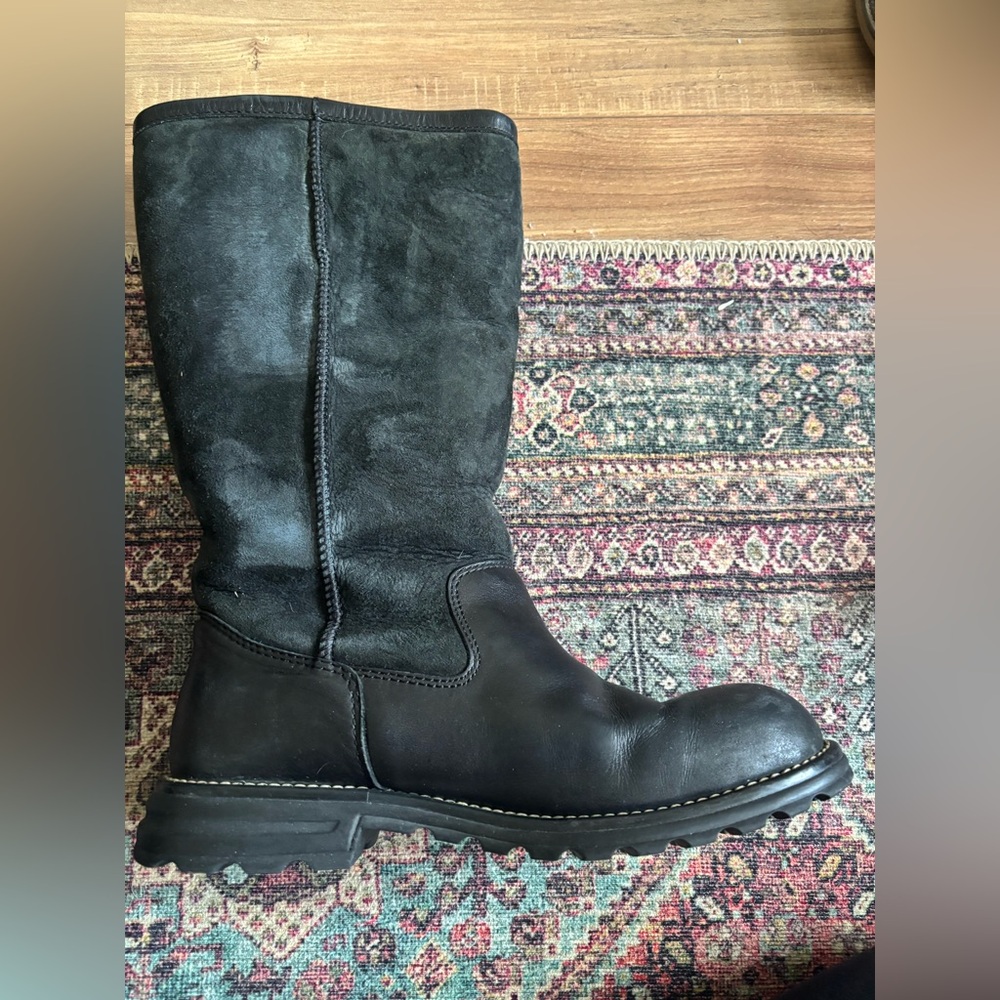 UGG Black Leather Men's Boots